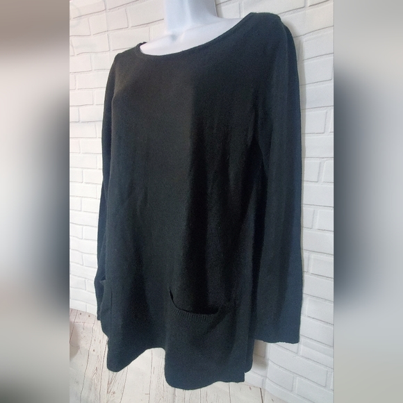 New York & Company Black Patch Pocket Sweater - Picture 3 of 8